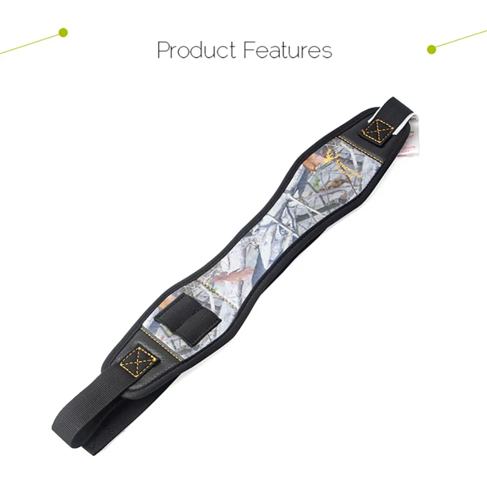Camo Rifle Sling Gun Shot gun Strap Belt Camouflage Velour Leather Hunting SALE Black Orange