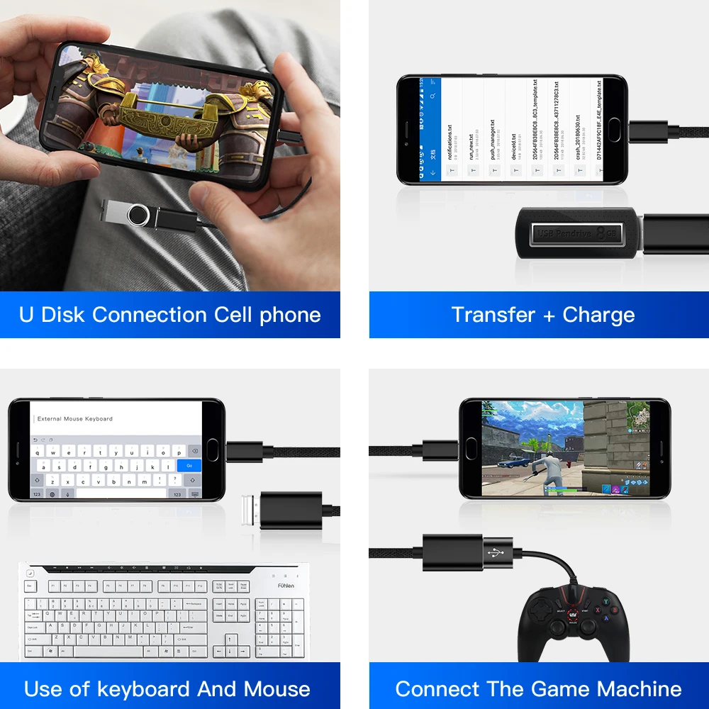 Micro USB OTG Cable Adapter Connector For Samsung S6 Tablet Android for Xiaomi Redmi Note 5 Phone | Электроника