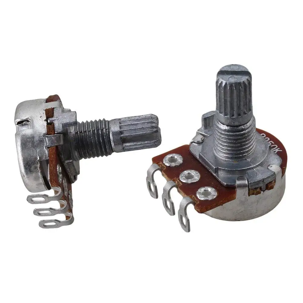 10pcs b250k 16mm basis 15mm welle elektrische gitarre volumen potentiometer free global shipping