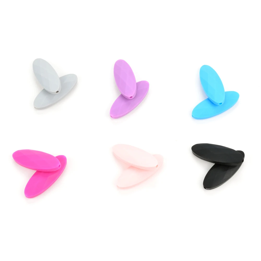 LOFCA-Cuentas Marquesa de silicona para beb&eacute;, juguetes de dentici&oacute;n para beb&eacute;, sin BPA, cuentas de silicona de grado alimenticio para mordedor, juguetes colgantes, 50 Uds.-2