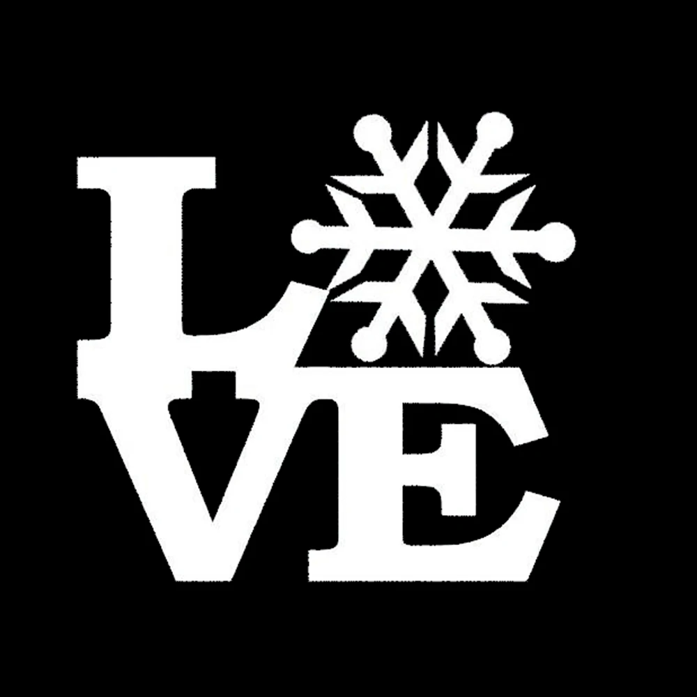 Романтическая Наклейка на окно автомобиля грузовик дверь лыжный склон сани зима