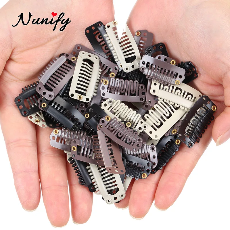Nunify Remy заколки для волос женщин 32 мм 9-зубчатые наращивания зажимы из нержавеющей