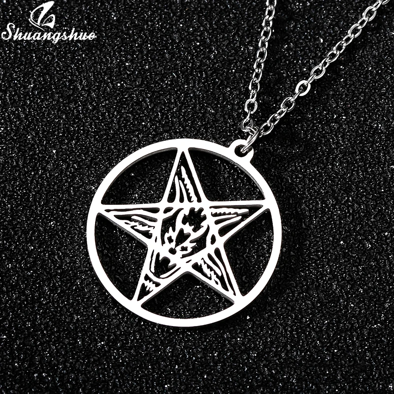 Большой Талисман Baphomet цепочка из нержавеющей стали подвеска для мужчин женщин