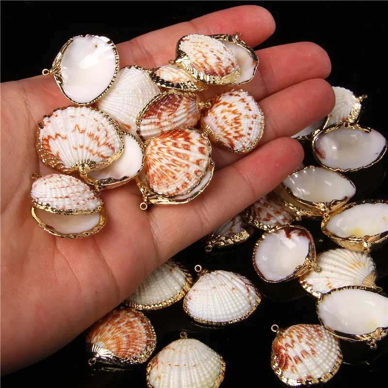 

Nice Conch Threaded Sea Shell Charms Ocean Pendants Anklet Bracelet Necklace DIY Handmade Shells Accessories Craft 2/5/10Pcs