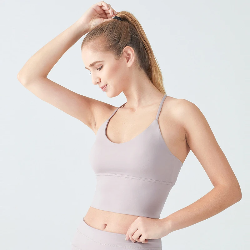 Спортивный бюстгальтер для йоги высокопрочный Противоударный фитнеса женский с