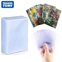 Pokemon Card Sleeves 100 Counts Transparent Playing Games VMAX Protector Cards Folder Yugioh Pokémon Case Holder Kids Toy Gift 1