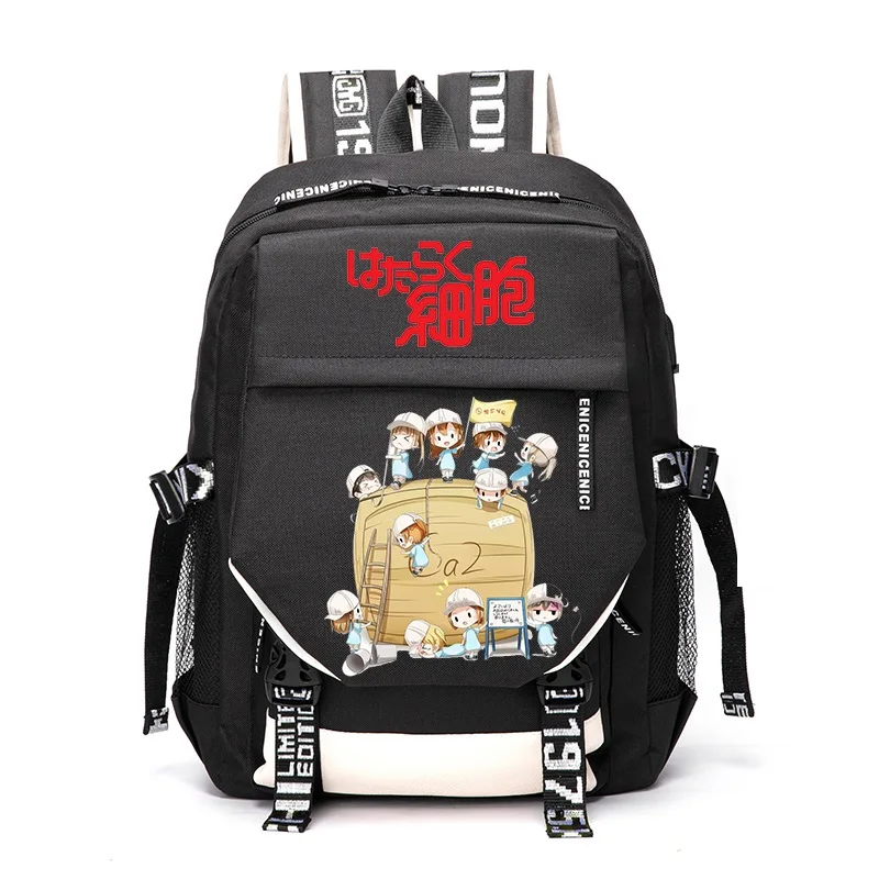 

Аниме ячейки на работе! Дорожный рюкзак с красными кровяными клетками seqkekyuu, повседневный Школьный рюкзак, студенческие рюкзаки