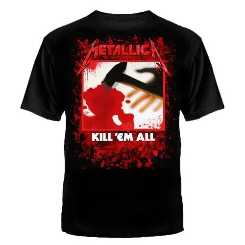 ФУТБОЛКА &quotMETALLICA&quot KILL ɾM ALL вечная прекрасная живая музыка качество