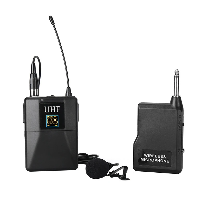 УВЧ микрофон UHF с отворотом беспроводной для интервью передатчиком Bodypack