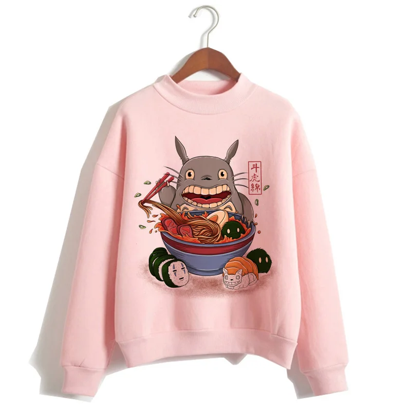 Totoro Унесенные спирали harajuku толстовки для женщин мультфильм одежда толстовка капюшон ulzzang Забавный с капюшоном Женский полиэстер негабаритных - Цвет: 772
