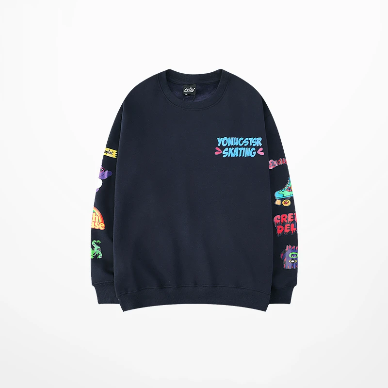 Топ Мужской флисовый с длинным рукавом модная уличная одежда в стиле хип хоп