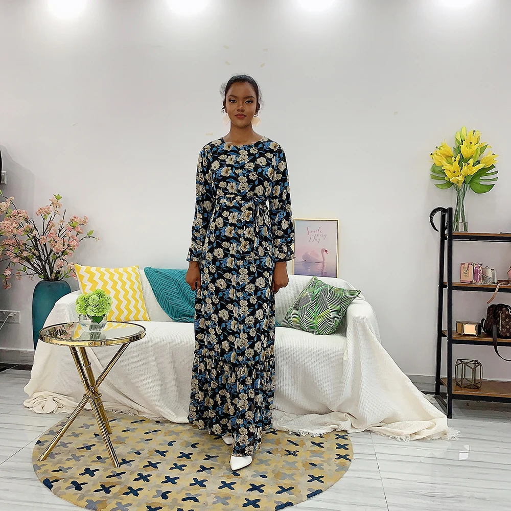 Женское мусульманское платье хиджаб Eid Abaya кафтан одежда в африканском стиле