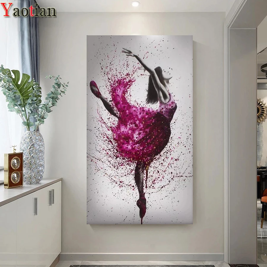

Diamond Embroidery Ballet dancing girl DIY 5D Diamond Painting Cross Stitch Rhinestone Mosaic Full Layout Home Decoration Arts
