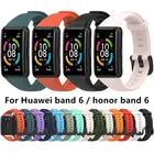 Сменный спортивный силиконовый ремешок для смарт-часов Huawei Band 6 honor band 6, ремешок на запястье, регулируемые ремешки для часов