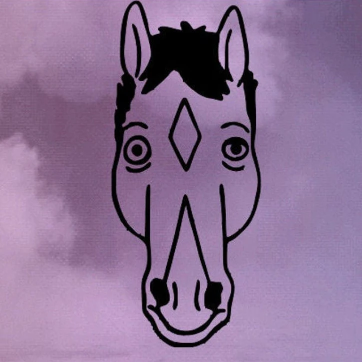 

Black/SliverBoJack Horseman Vinyl Car Body Decals Window Door Decal Funny Top Quality Rainproof Removable S1292