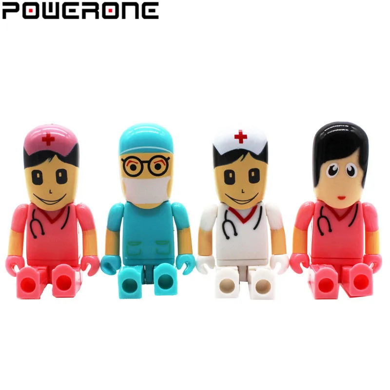 POWERONE Doctor nurse usb flash drive medical pendrive 4GB 8GB 16GB 32GB 64GB memory stick USB 2.0 thumb pen | Компьютеры и офис