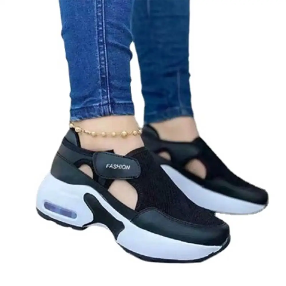 

New Fashion Sneakers Women 2021 Summer Pointed Toe Hook&Loop Ladies Casual Shoes 35-43 Large-Sized Female Running Sport Shoes