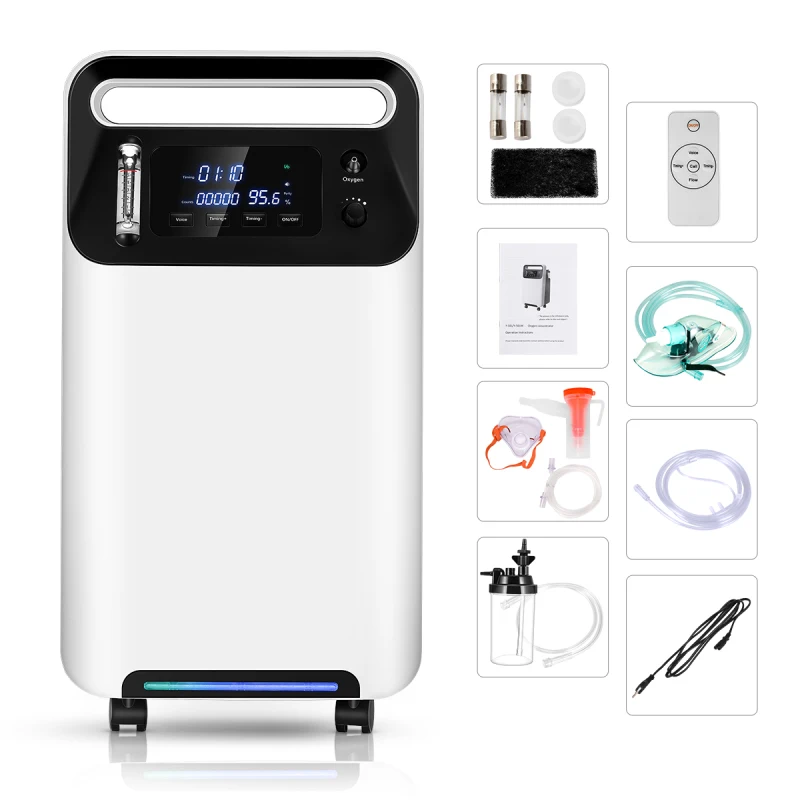 

Oxygen Concentrator Medical Molecular Sieve 1-5L/min Adjustable Portable Oxygen Machine For Pregnant Women Elderly With Fogging