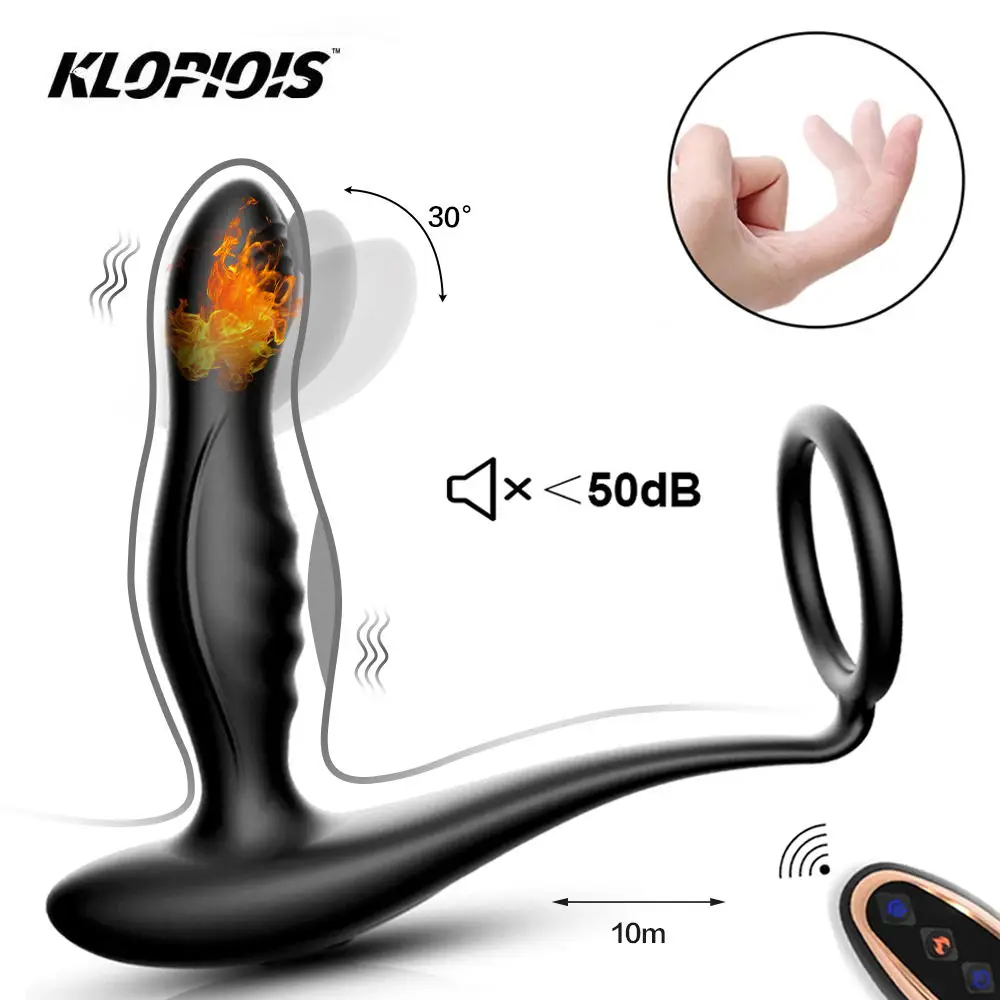 

10 Speeds Butt Plug Prostate Massager with Remote Testicle Stimulation P-spot Relaxation Treatments Pleasure Massage Instrument