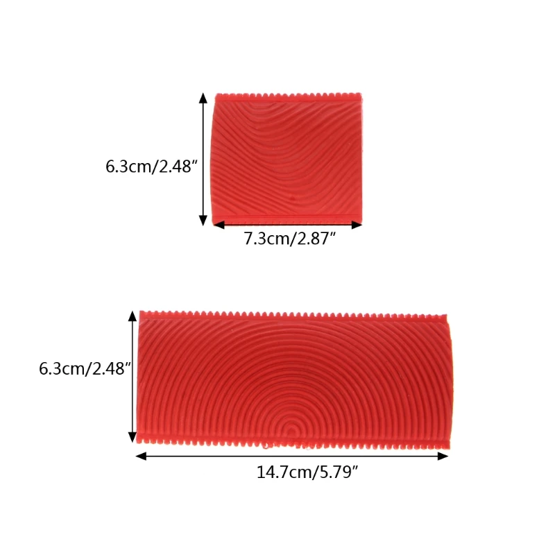 

2PCS Imitation Wood Grain Paint Roller Brush Wall Texture Art Painting Tool Set