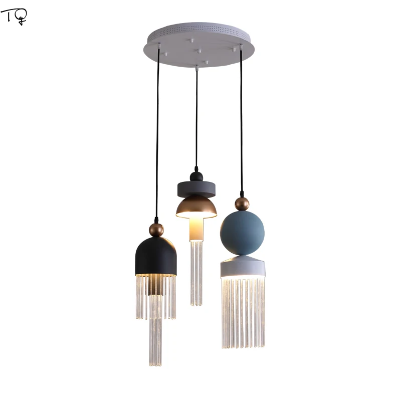 Разноцветные подвесные светильники в скандинавском стиле Современная