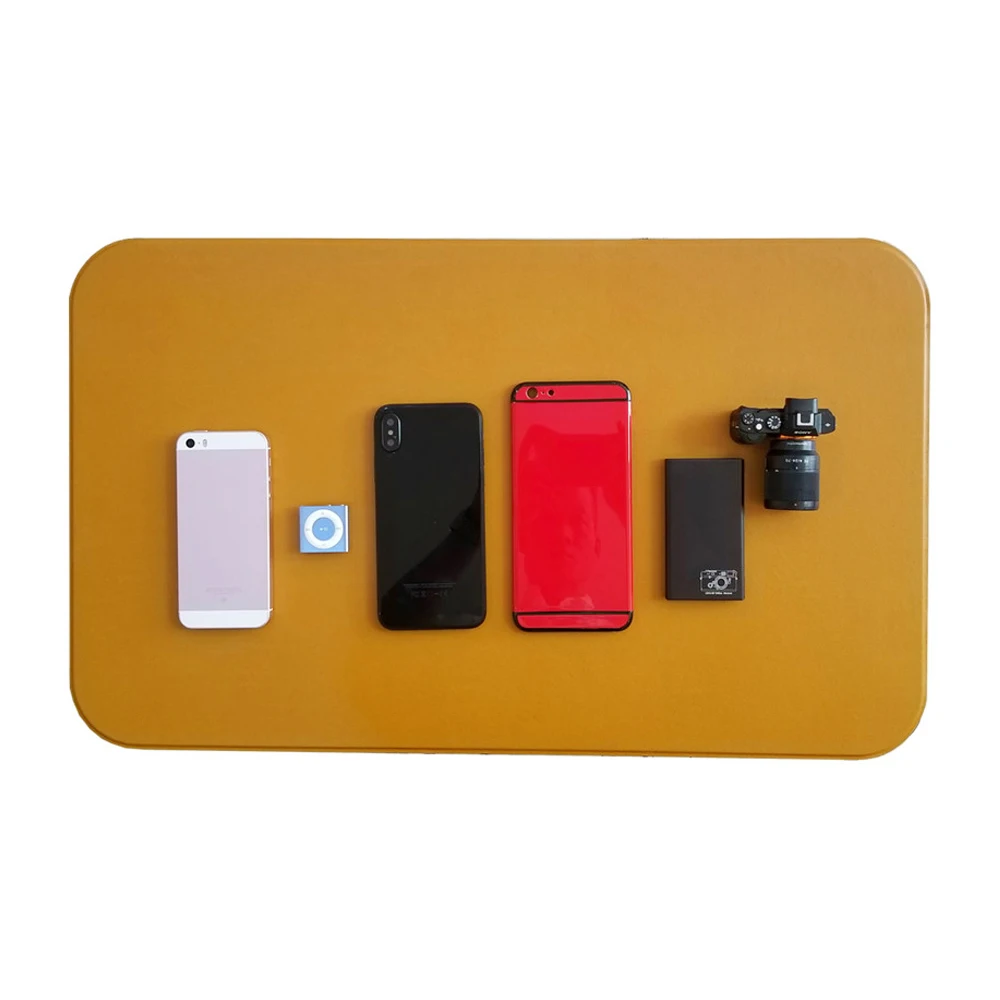 Хорошее качество желтые часы наручные на кожаном ремешке дисплей коврик для apple