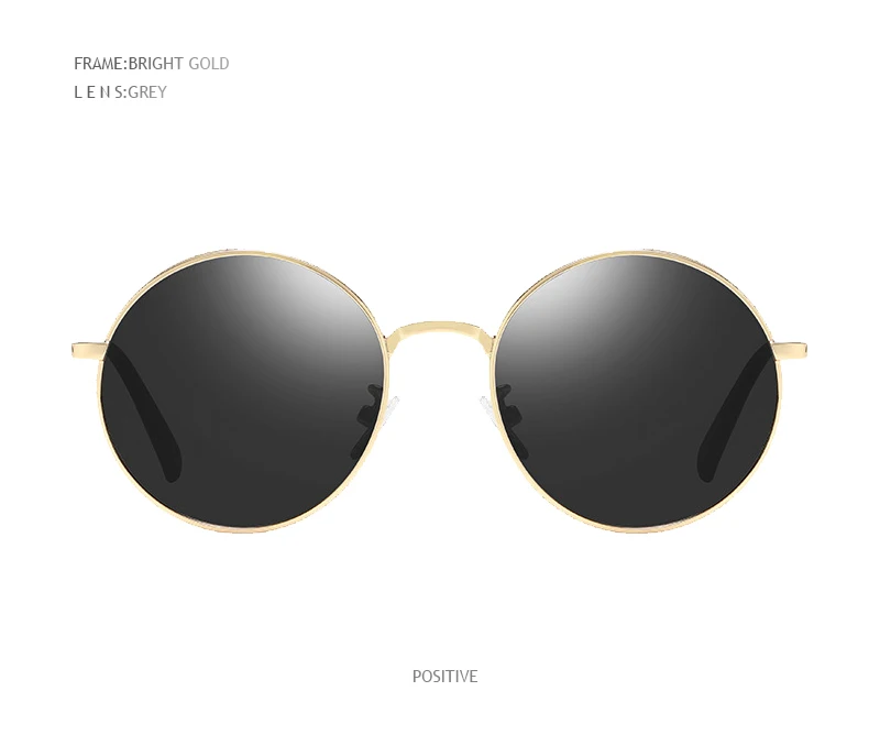SUNWEAR Ретро стимпанк поляризационные мужские солнцезащитные очки модные круглые черные металлические женские солнцезащитные очки для вождения