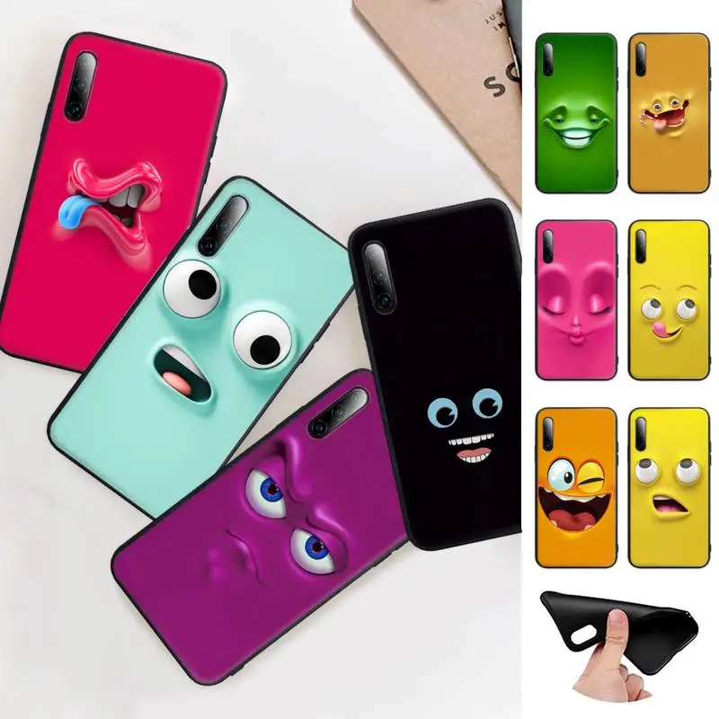 

3D Funny Face Black Silicone Phone Cover For Xiaomi Mi 6 A2 8 10 Lite 9 Se 9t Pro A1 Note 10 Lite Case