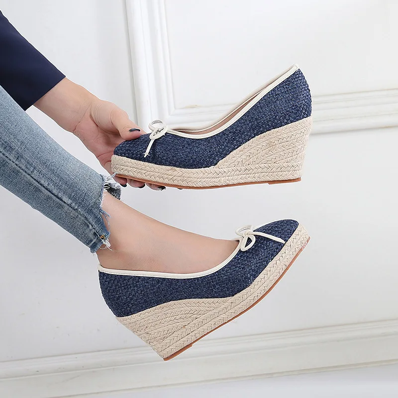 

2021 Fashion High Heels Women Party Shoes Brand Women Wedges Shoes Elegant Ladies Pumps Casual Woman Wedges Plus Size 42