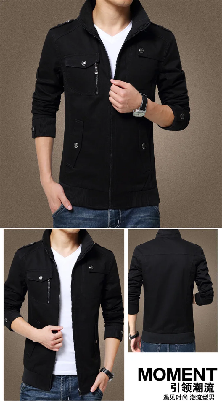 

2021 new spring and autumn men's jacket loose stand collar men's jacket young men's jacket