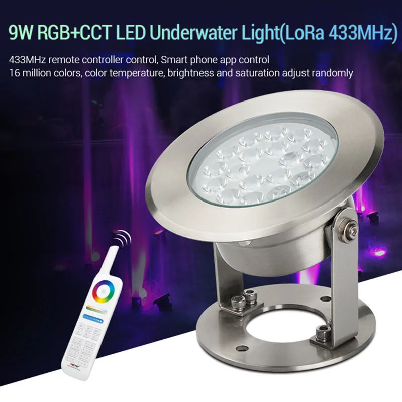 1 шт. Miboxer 9 Вт RGB + CCT светодиодный подводный светильник AC12V/DC12 24V с регулируемой