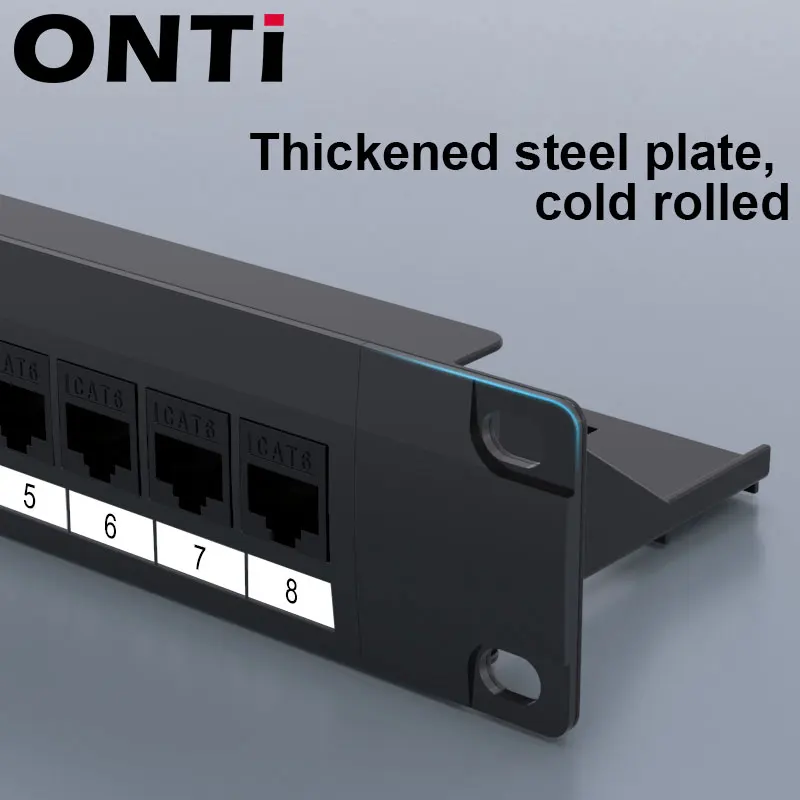 ONTi 8-портовый прямой CAT6 патч-панель RJ45 сетевой кабель адаптер Keystone разъем Ethernet