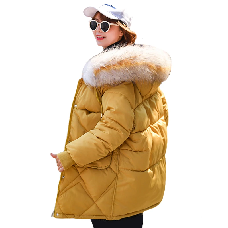 Новая зимняя куртка 2019 согревает парка пальто для женщин носить толстый мех