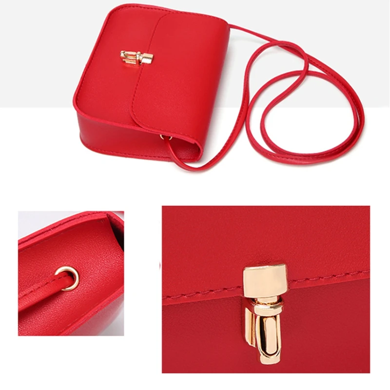 Мода дикая девушка маленькая сумочка Простой Досуг сумка на плечо красный|Сумки