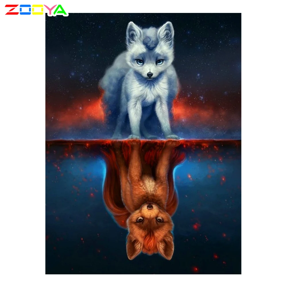 ZH006-1 Полный набор алмазной мозаики 5D с изображением животных, алмазная вышивка, распродажа, вышивка крестиком, украшение для дома ZH006 - Цвет: ZH006-1