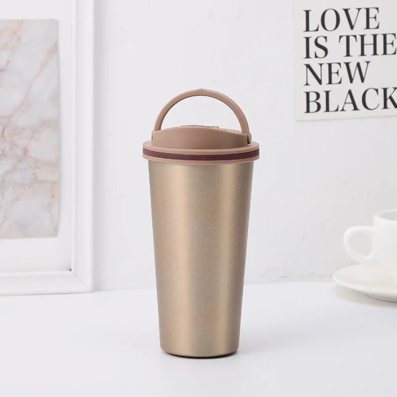 

Portable Tumbler Cup Travel Handle Stainless Steel Double Wall Office Coffee Milk Tea Cups SS304 Blue Tumblers