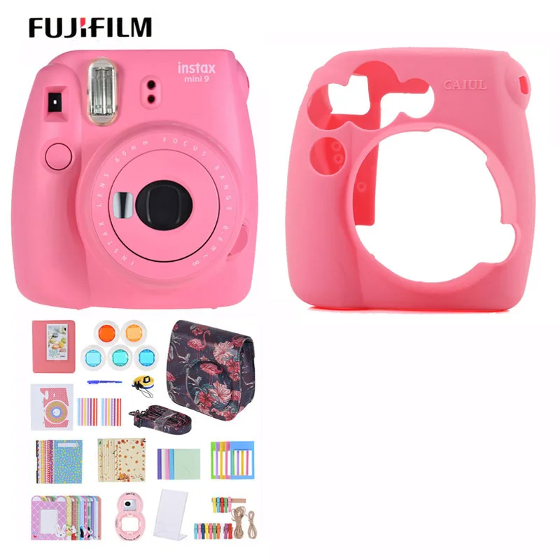 Комплект для камеры Fujifilm Instax Mini 9, набор пленочных фотокамер моментальной печати, 50* пленок/чехол для камеры/14 в 1, комплекты, рождественский подарок