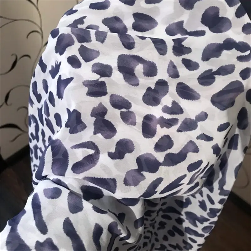 Леопардовая шифоновая Пляжная накидка туники для пляжа длинный кафтан бикини