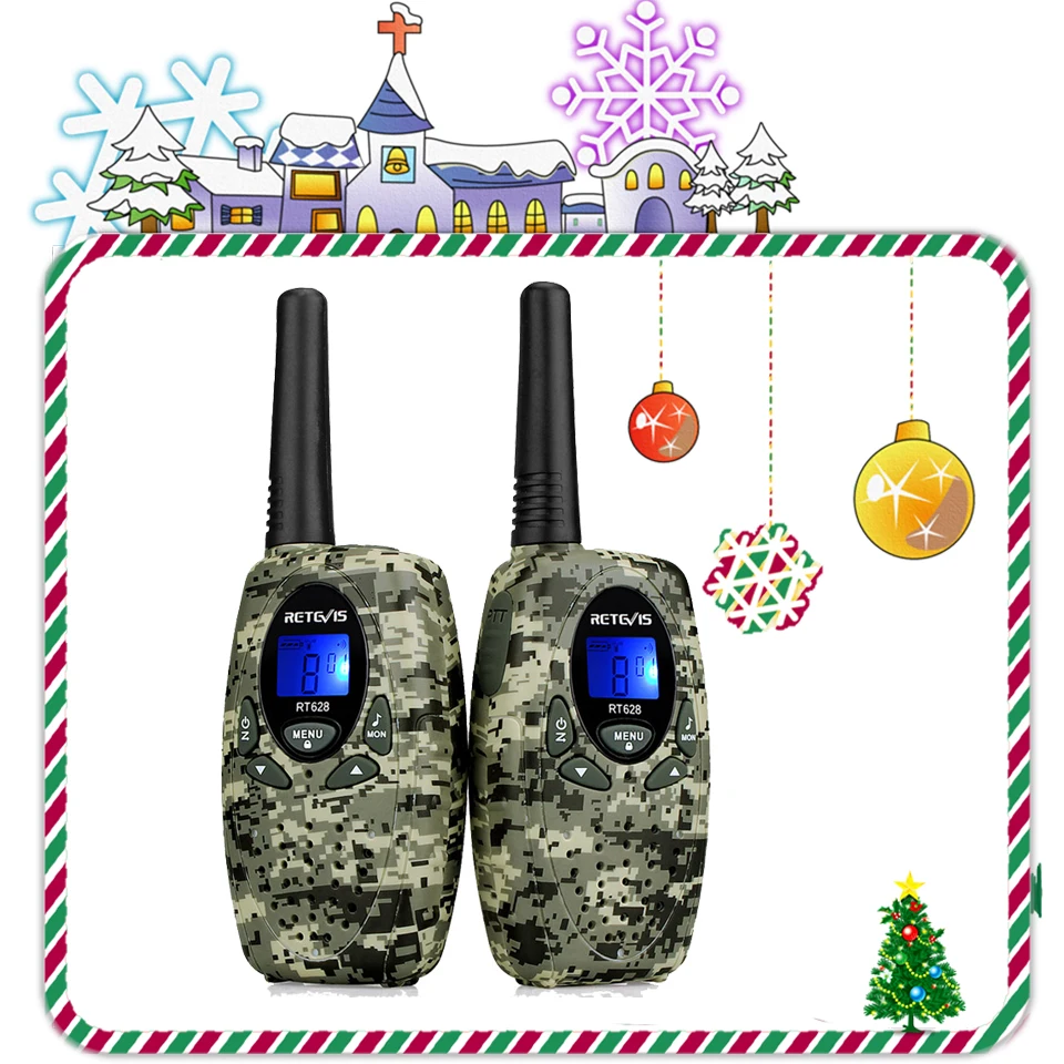 2 шт. Retevis RT628 игрушка портативная рация мини детское радио 0,5 Вт PMR PMR446 FRS/GMRS 8/22CH VOX дети 2 способ радио рождественский подарок