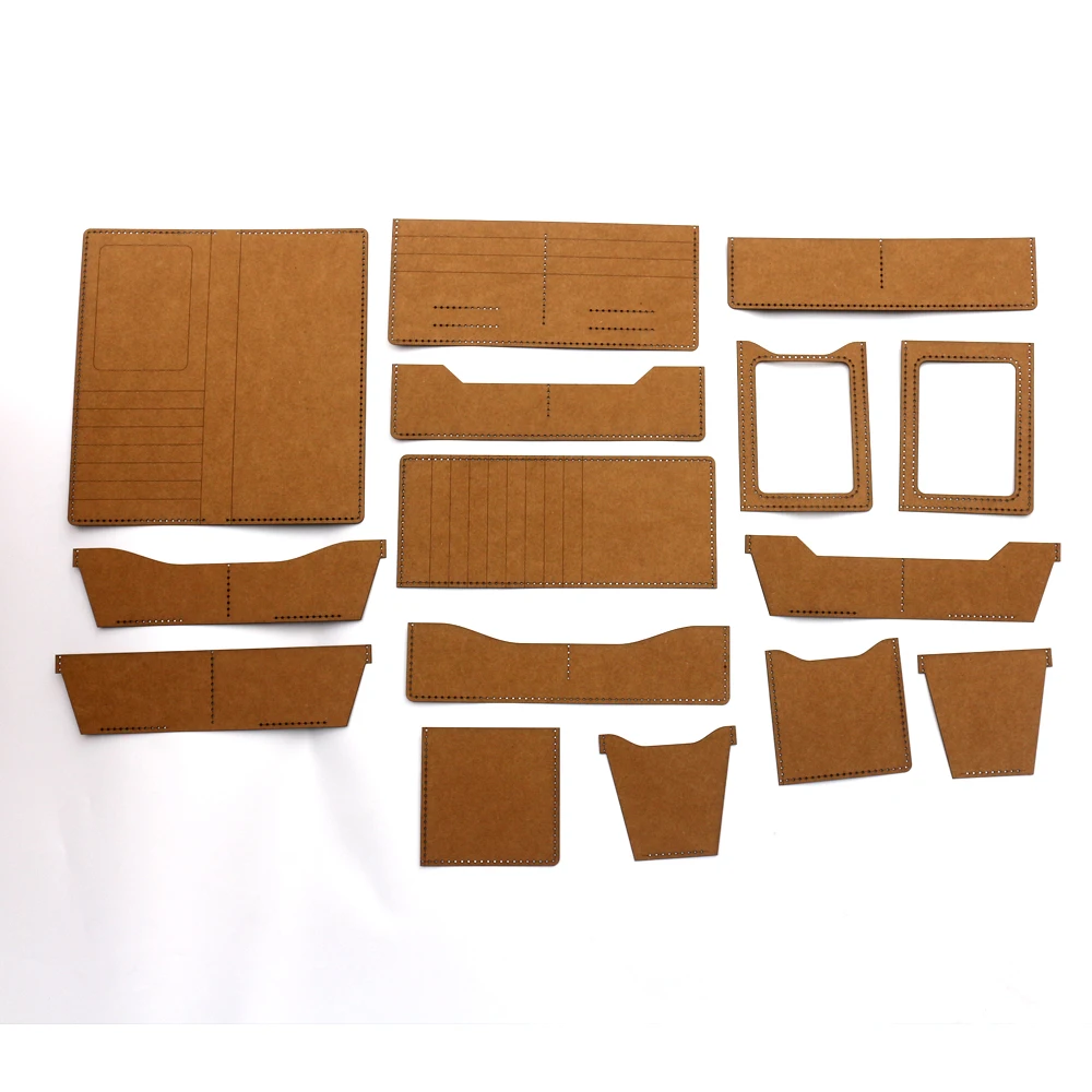 Длинный кошелек для кожевенного ремесла сделай сам универсальный тяжелый картон