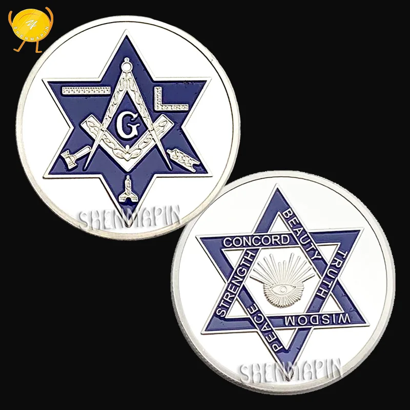 Памятная монета Free-Mason с открытым глазом Конкорд сила мира мудрость правда