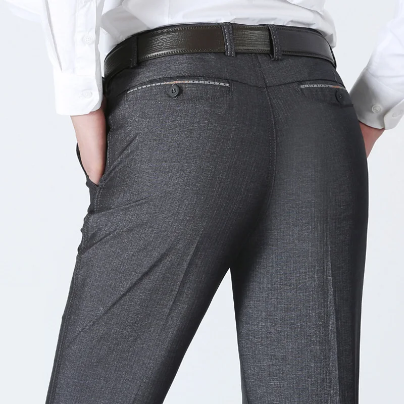 

Новинка весна-осень 2021, мужские повседневные брюки, деловые свободные брюки со средней талией, не требующие глажки, с защитой от морщин, для ...