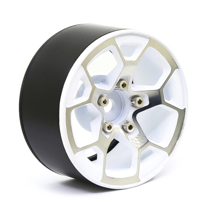 

RC Model Metal Beadlock 4 PCS Wheel Rims for 1/10 RC Crawler Car Compatible with SCX10 D90 Toy Car Collectors Supplie