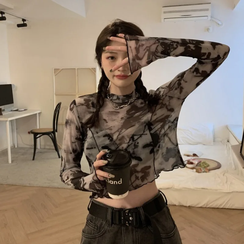 Футболка для девочек Spice короткий топ окрашенный в завязку женская летняя новая