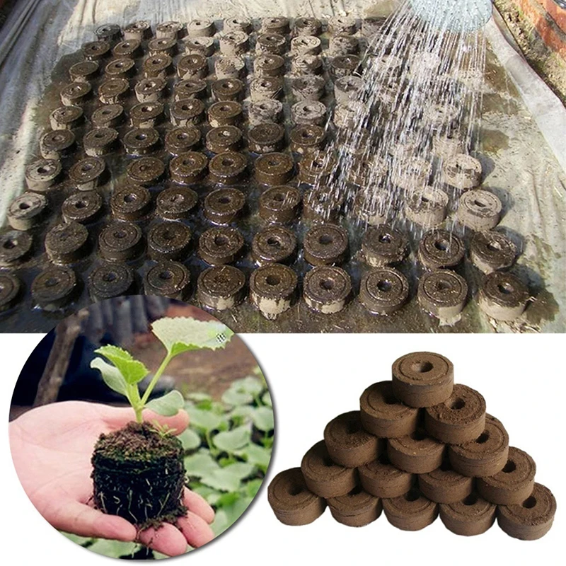 

10pcs 30mm Jiffy Peat Pellets Seed Starting Plugs Seeds Pallet Seedling Soil