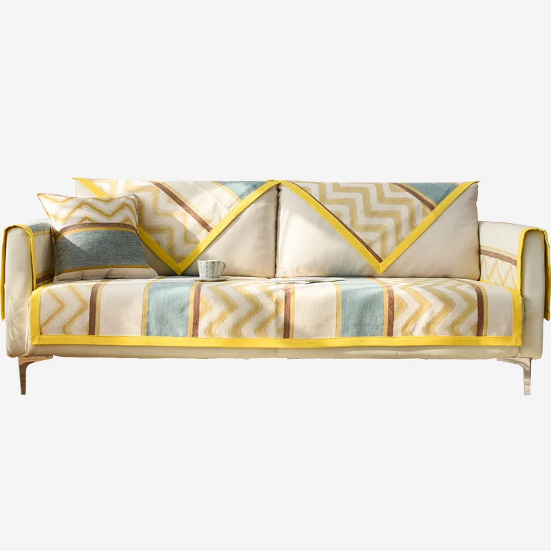 

Four Seasons Universal Chenille Fabric Composite Sofa Cushion Thin Cloth Non-slip Living Room Sofa Cushion Home Decoration