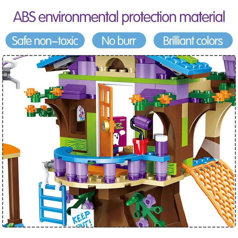 357 шт. друзья Приключения лагерь домик на дереве Emma Mia строительного кирпича с
