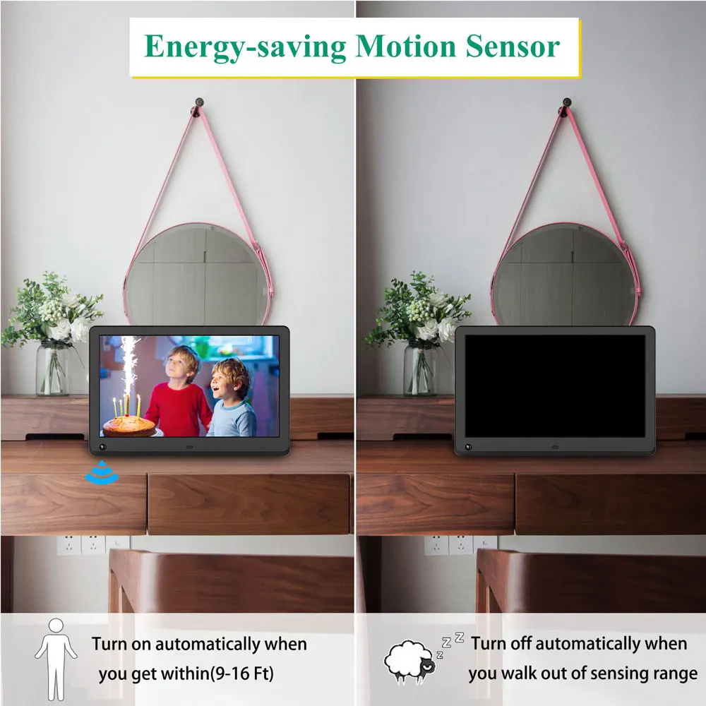 Светодиодный HD экран 12 дюймов с подсветкой цифровая фоторамка 1920*1080 электронный