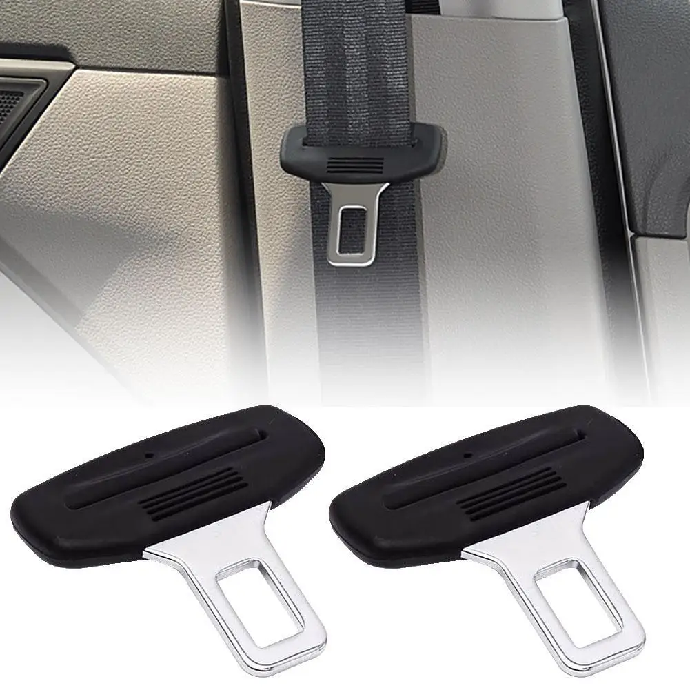 

HOT SALES!!! 1 Pair Universal Car Safety Buckle Seat Belt Clip Insert Alarm Stopper Clamp