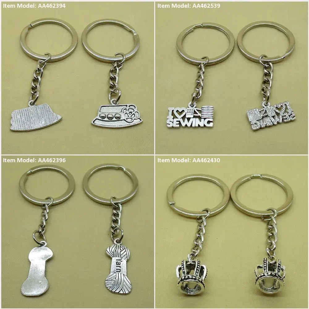 Брелок для ключей женская соломенная шляпа I Love швейная шерстяная пряжа 3D